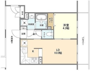 ラティエラ横濱六角橋の物件間取画像